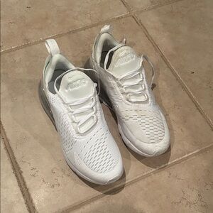 Nike Air Max 270 White and Gray Sneakers